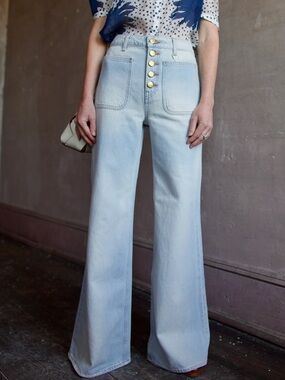 NWT Ulla Johnson High Rise Gwynne Jean in Cielo